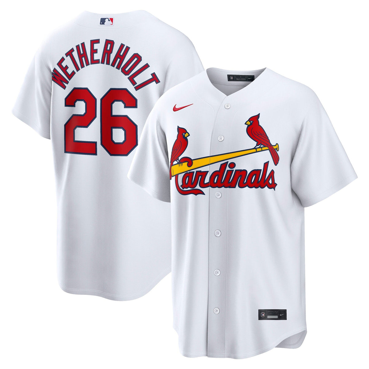 St. Louis Cardinals JJ Wetherholt White Home Replica Baseball Jersey