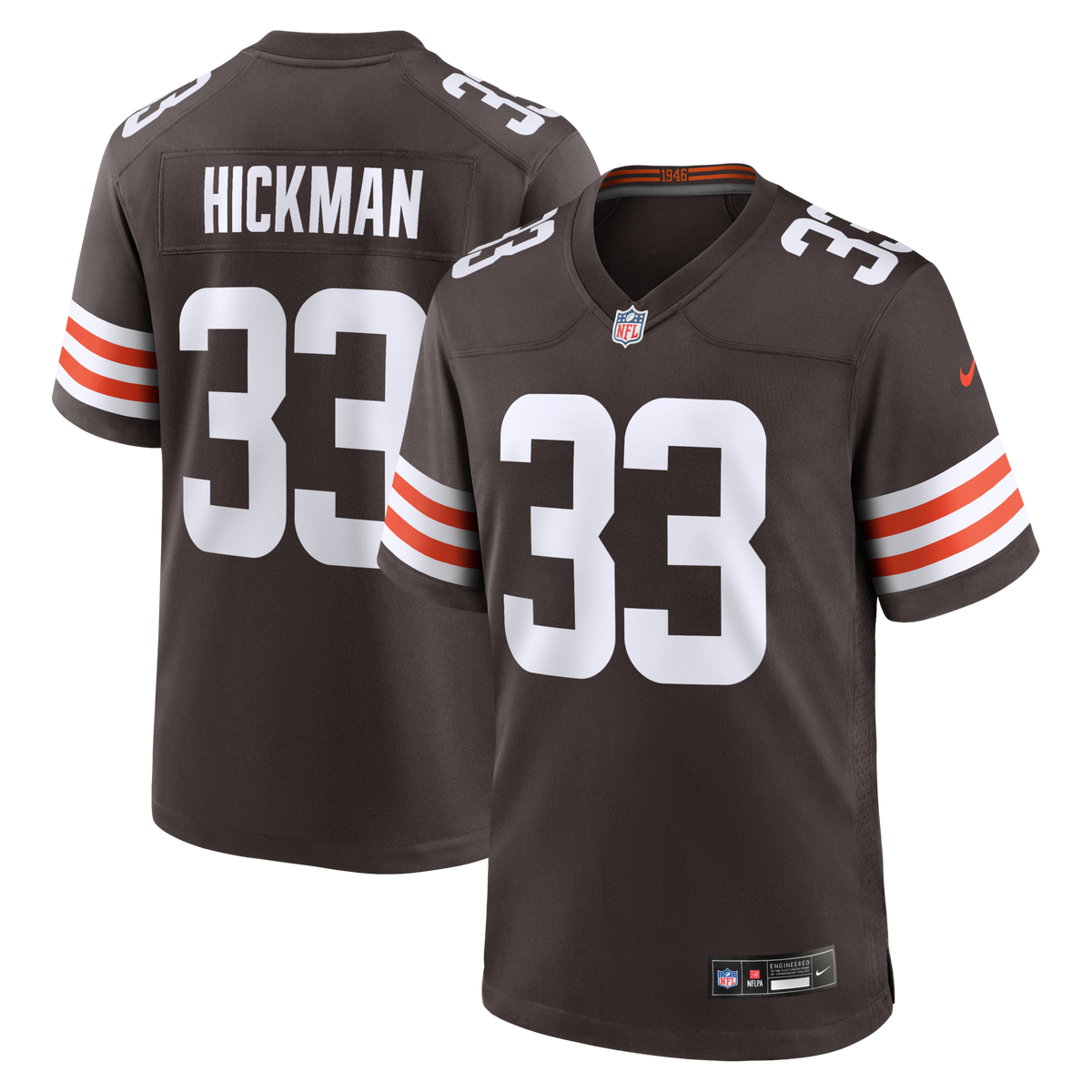 Cleveland Browns Ronnie Hickman Brown Team Game Football Jersey