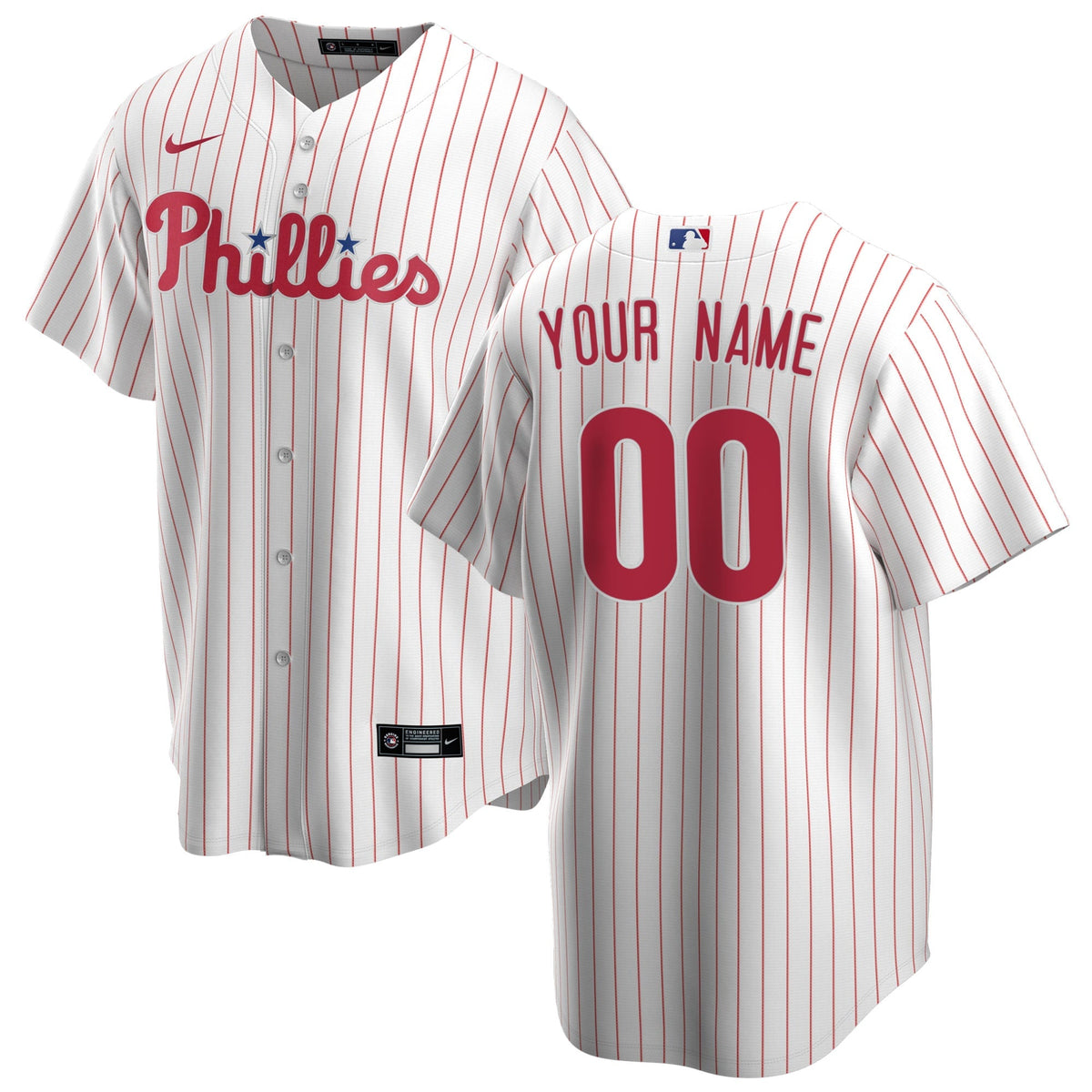 Philadelphia Phillies White Home Replica Custom Baseball Jersey