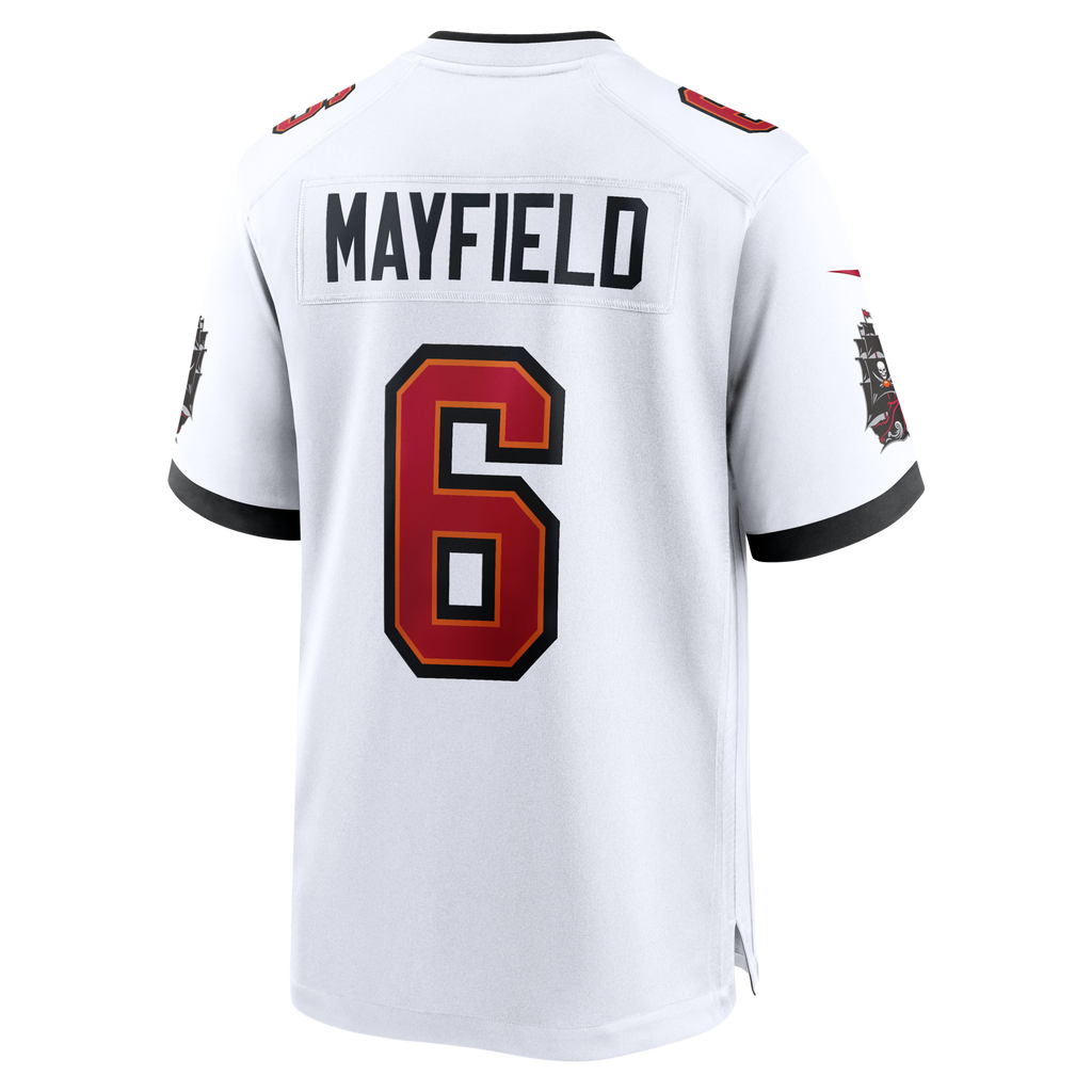 Tampa Bay Buccaneers Baker Mayfield White Away Game Football Jersey