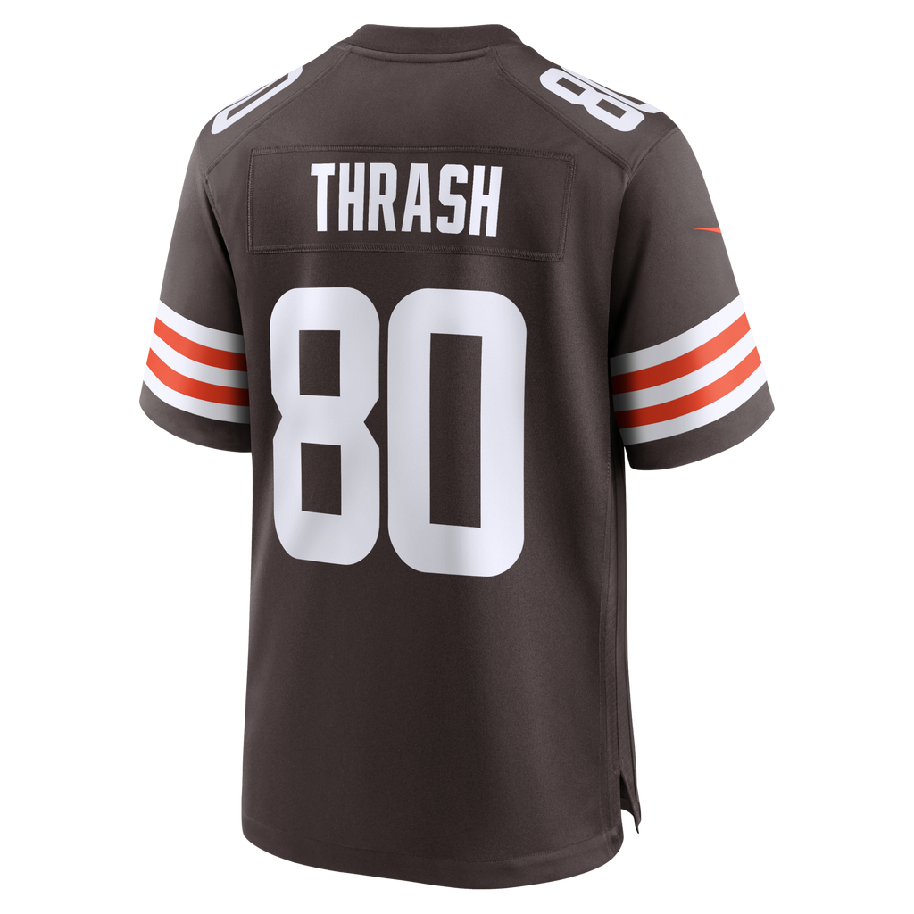 Cleveland Browns Jamari Thrash Brown Team Game Football Jersey