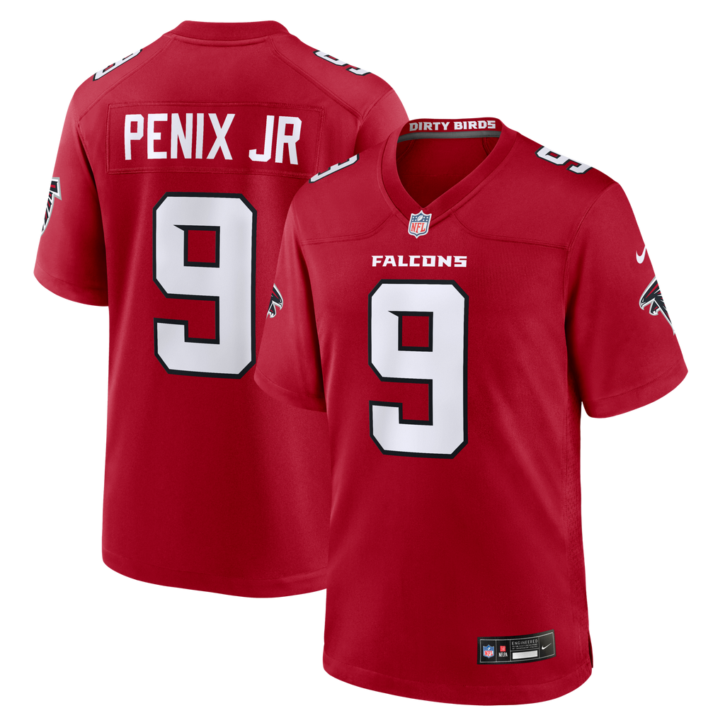 Atlanta Falcons Michael Penix Jr. Red Game Football Jersey