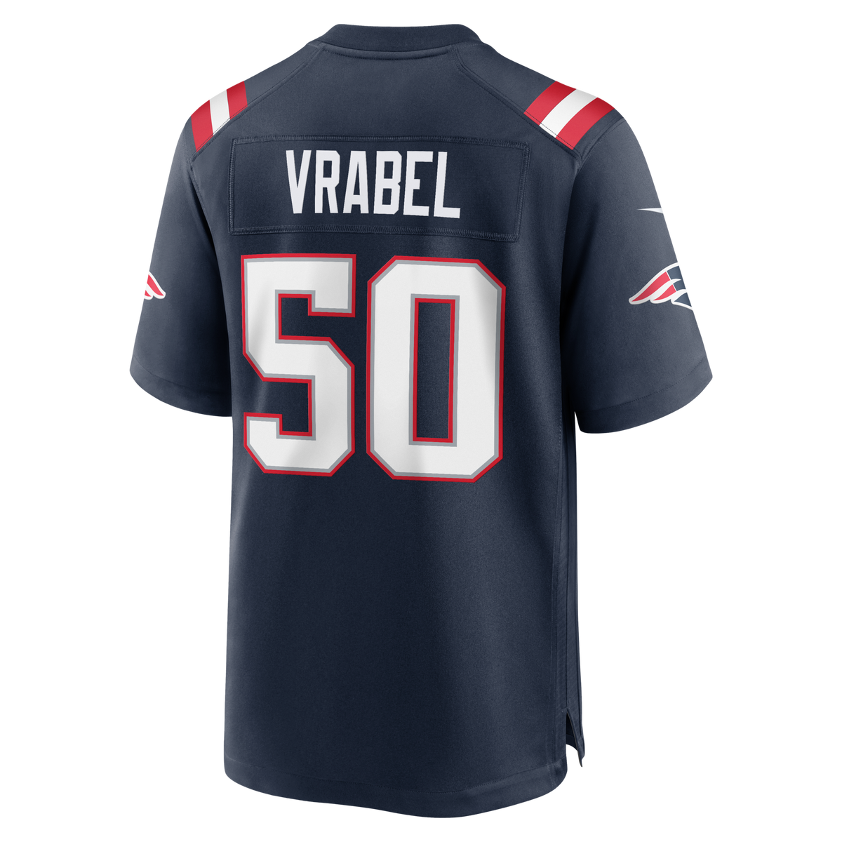 New England Patriots Mike Vrabel Navy Game Retired Player Football Jersey
