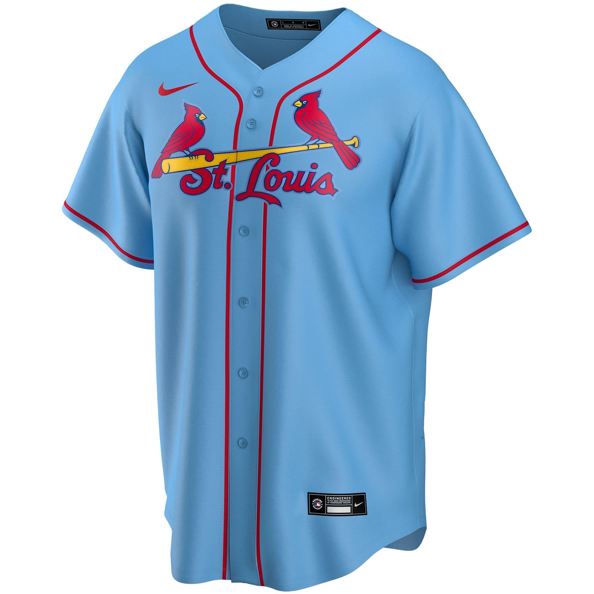 St. Louis Cardinals Light Blue Alternate Replica Custom Baseball Jersey