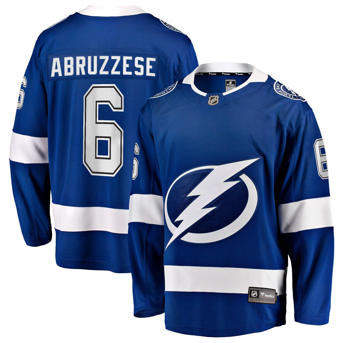 Tampa Bay Lightning Nick Abruzzese Blue Home Breakaway Hockey Jersey