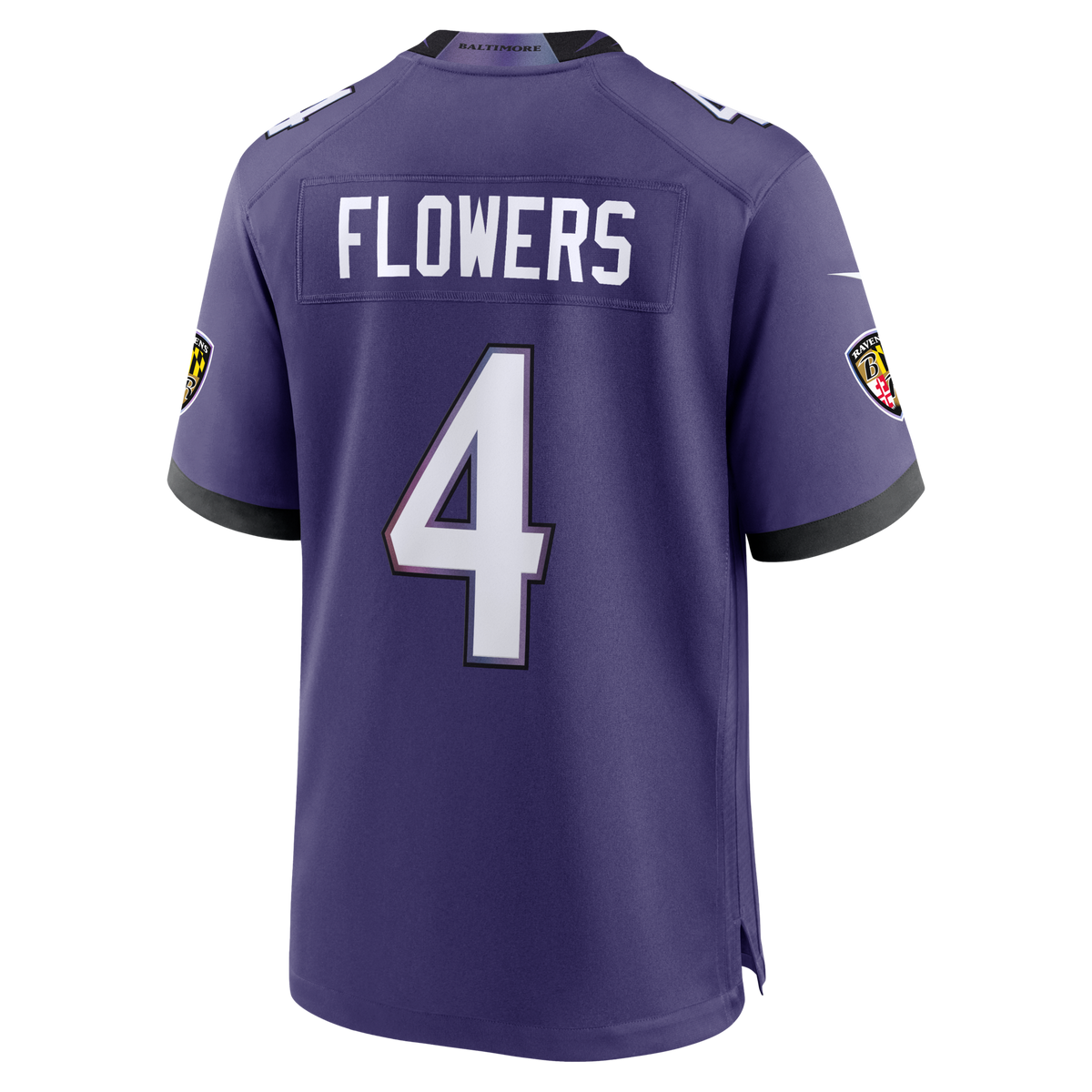 Baltimore Ravens Zay Flowers Purple Team Game Football Jersey