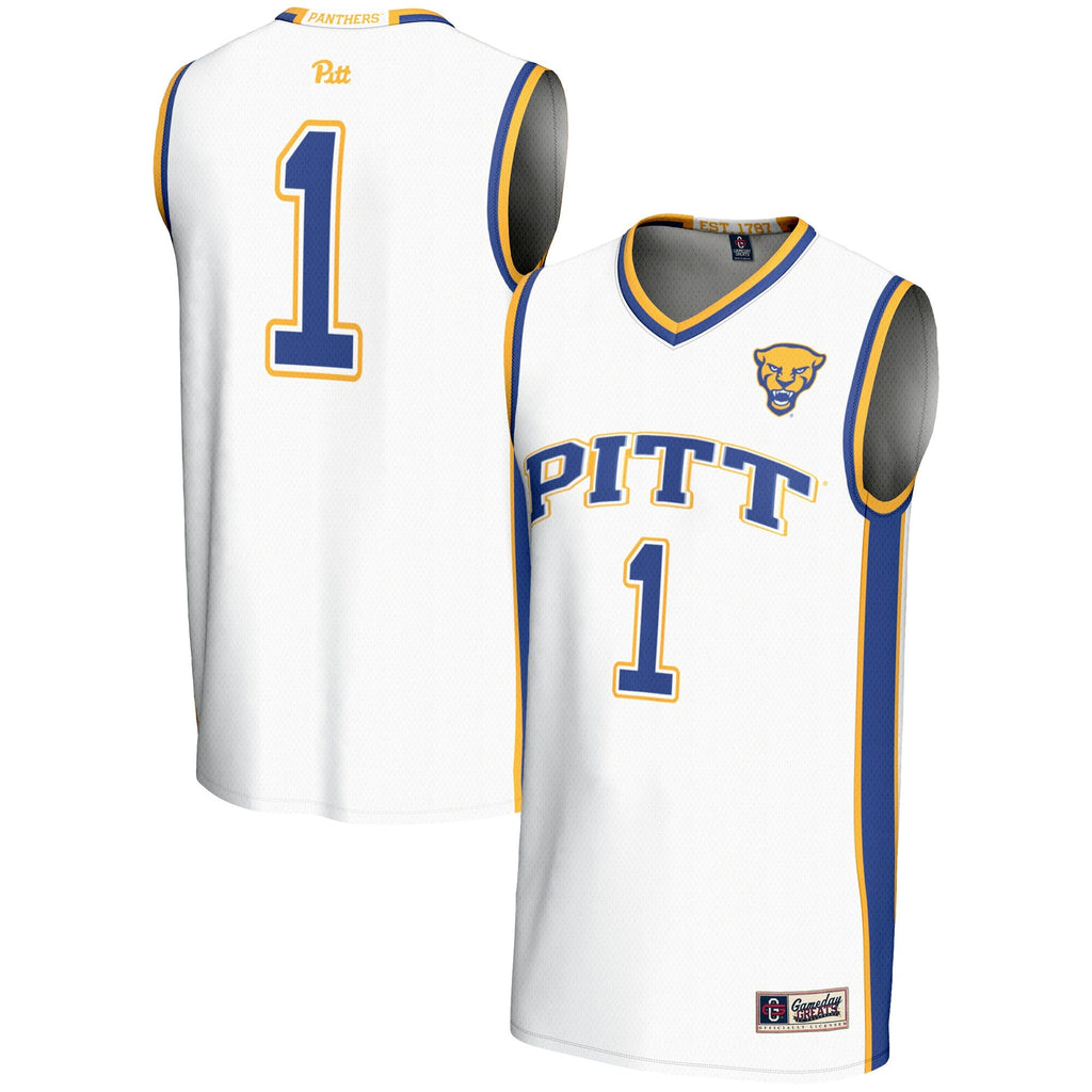 #1 Pitt Panthers Lightweight Basketball Jersey - White