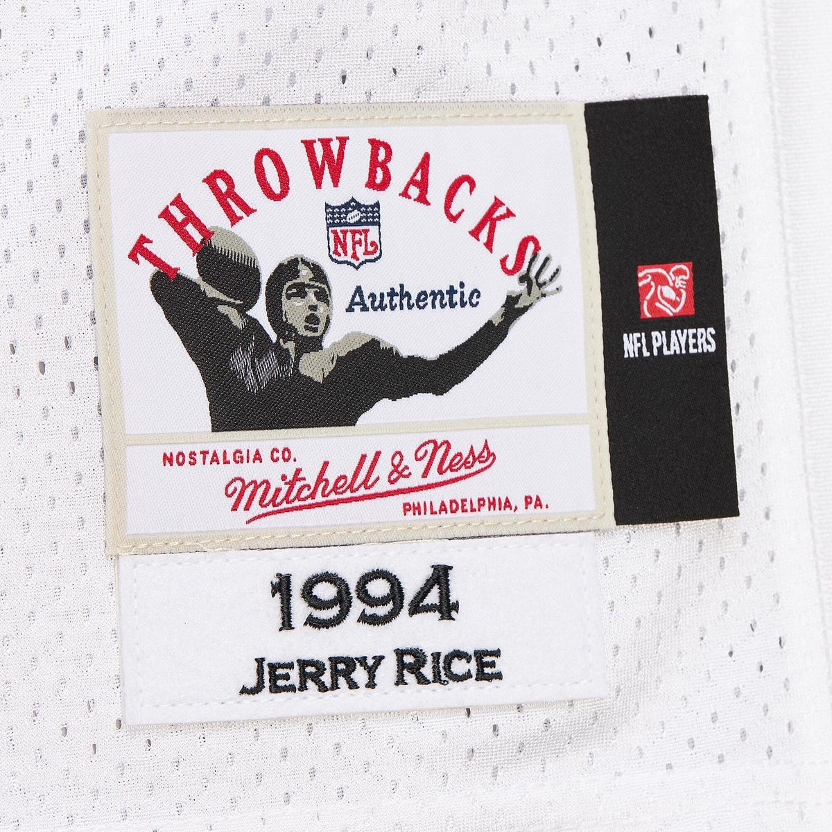 San Francisco 49ers 1994 Jerry Rice White Throwback Retired Player Football Jersey