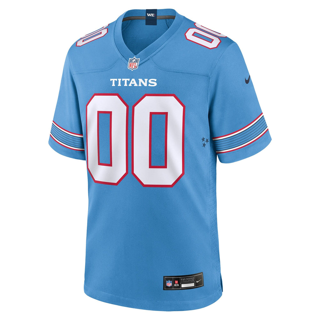 Tennessee Titans Light Blue Game Custom Football Jersey