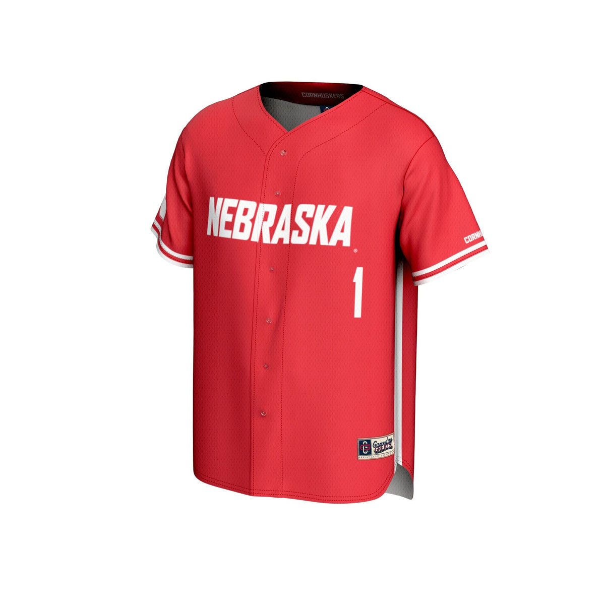 #1 Scarlet Nebraska Huskers Lightweight Baseball Jersey