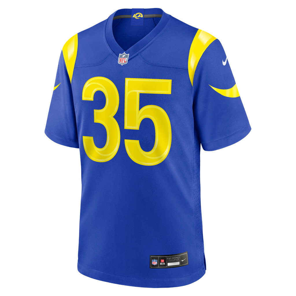 Los Angeles Rams Jaylen Watson Royal Team Game Football Jersey