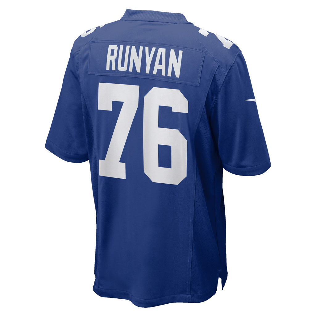 New York Giants Jon Runyan Royal Team Game Football Jersey