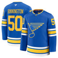 St. Louis Blues Jordan Binnington Blue Home Premium Player Jersey