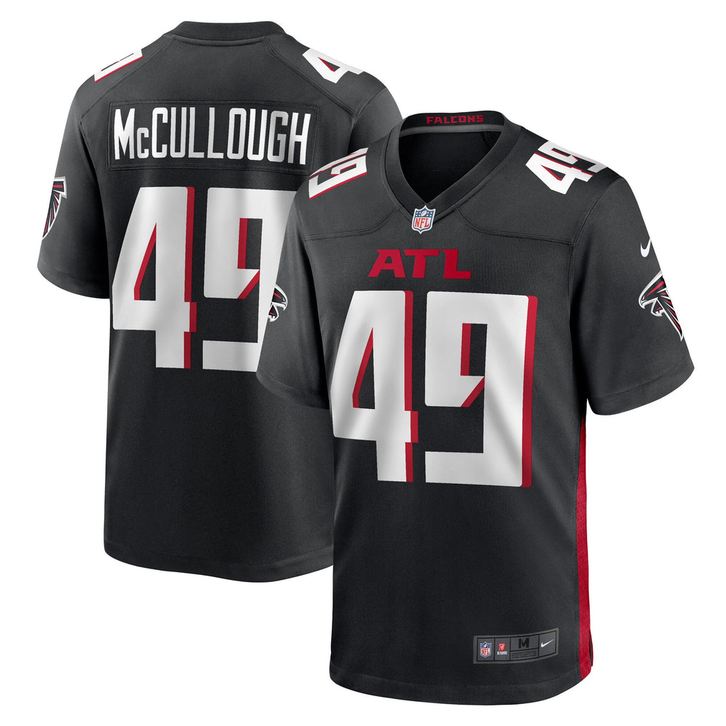 Atlanta Falcons Liam McCullough Black Team Game Football Jersey