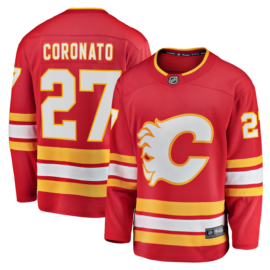 Calgary Flames Matt Coronato Red Home Breakaway Hockey Jersey