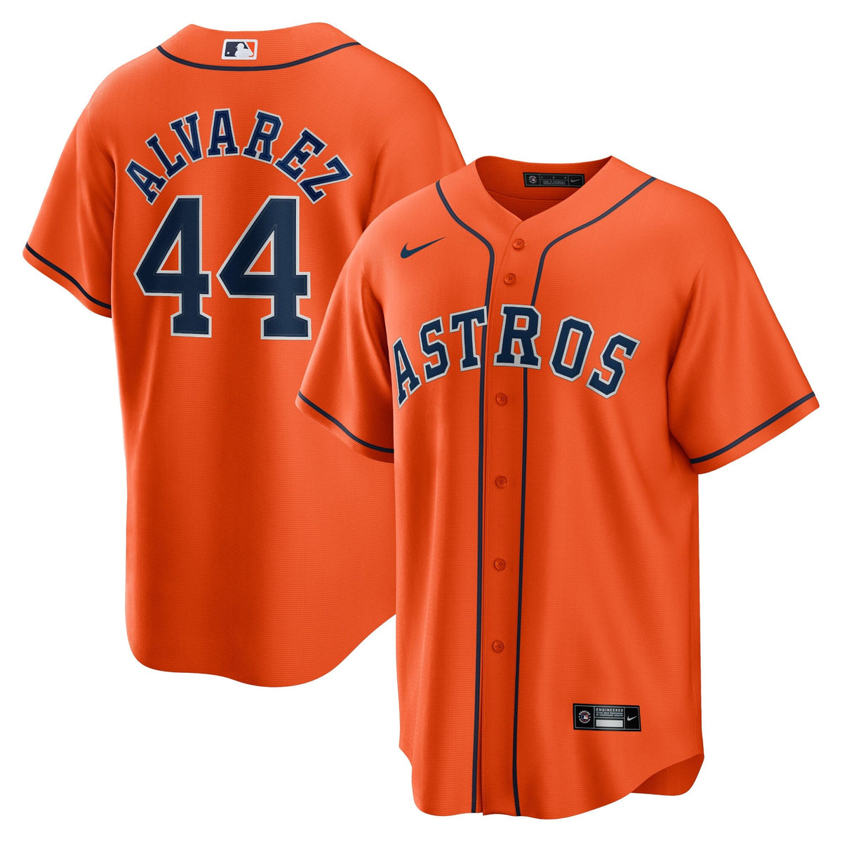 Houston Astros Yordan Álvarez Orange Alternate Replica Player Baseball Jersey