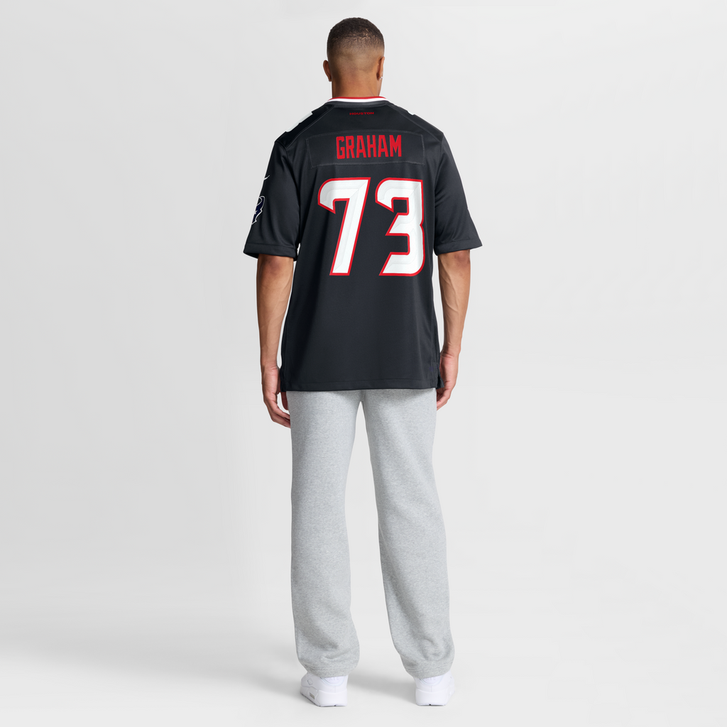 Houston Texans Derrick Graham Navy Team Game Football Jersey
