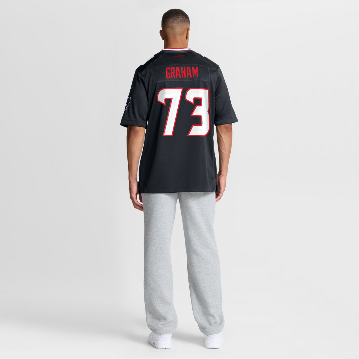 Houston Texans Derrick Graham Navy Team Game Football Jersey