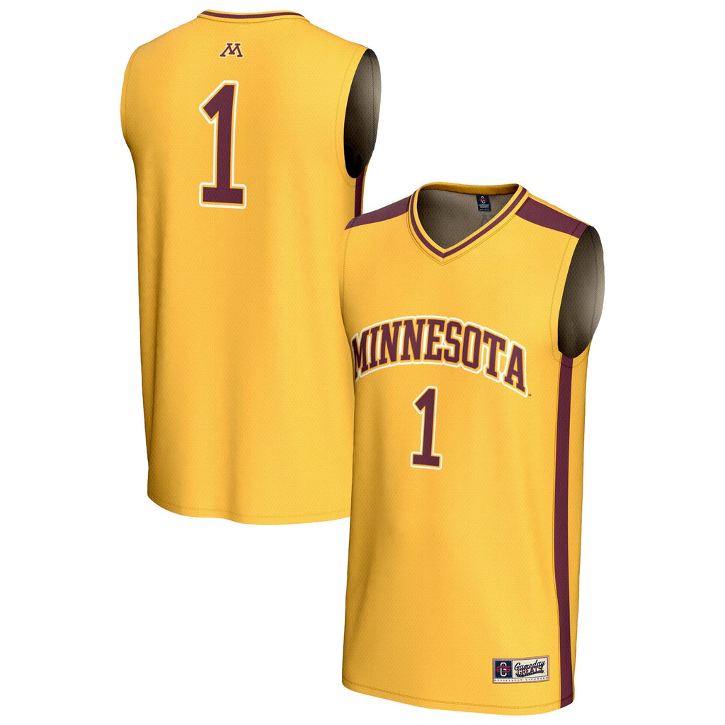 #1 Minnesota Golden Gophers Lightweight Collegiate Basketball Fashion Jersey - Gold