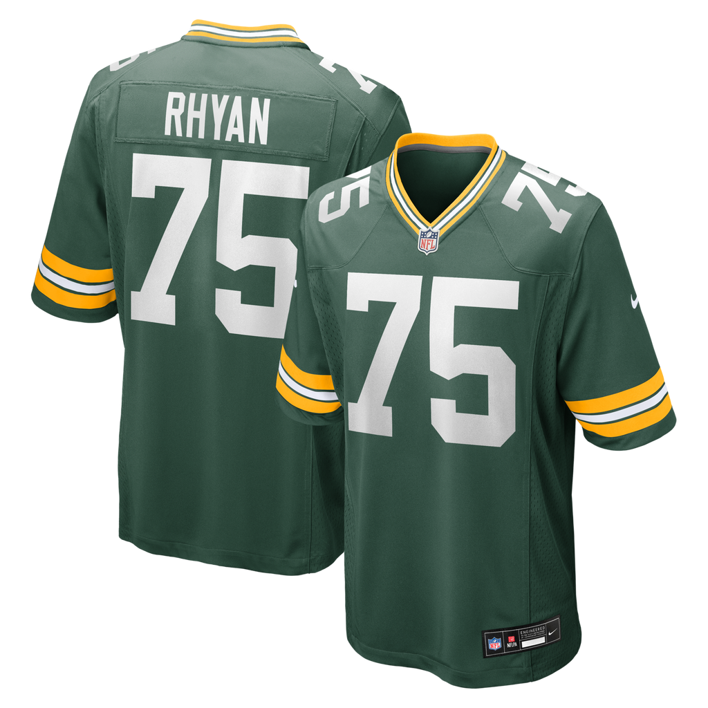 Green Bay Packers Sean Rhyan Green Game Player Football Jersey