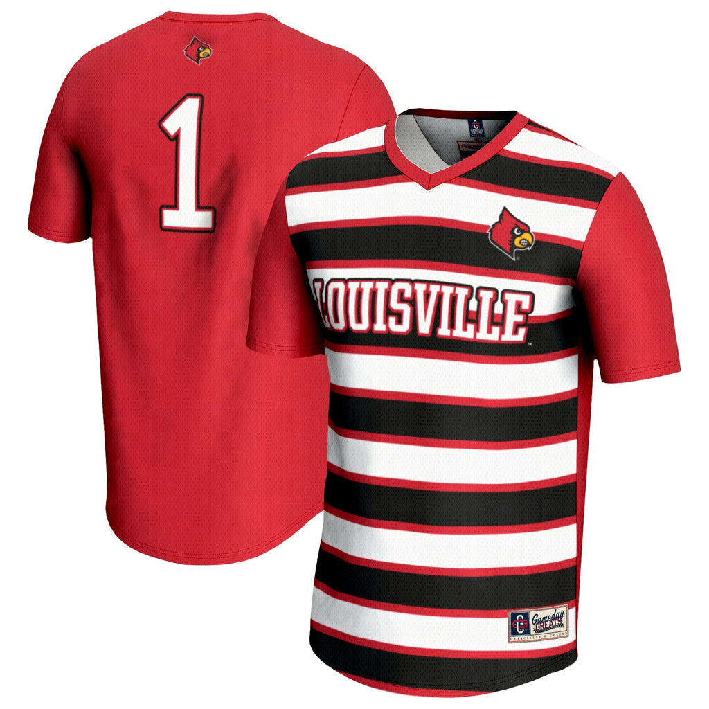 #1 Red Louisville Cardinals Lightweight Soccer Fashion Jersey