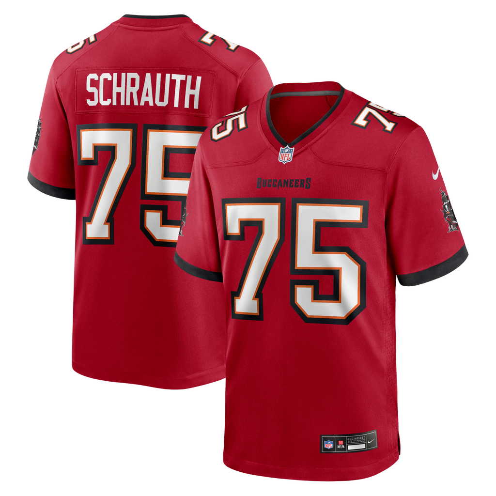 Tampa Bay Buccaneers Billy Schrauth Red Team Game Football Jersey