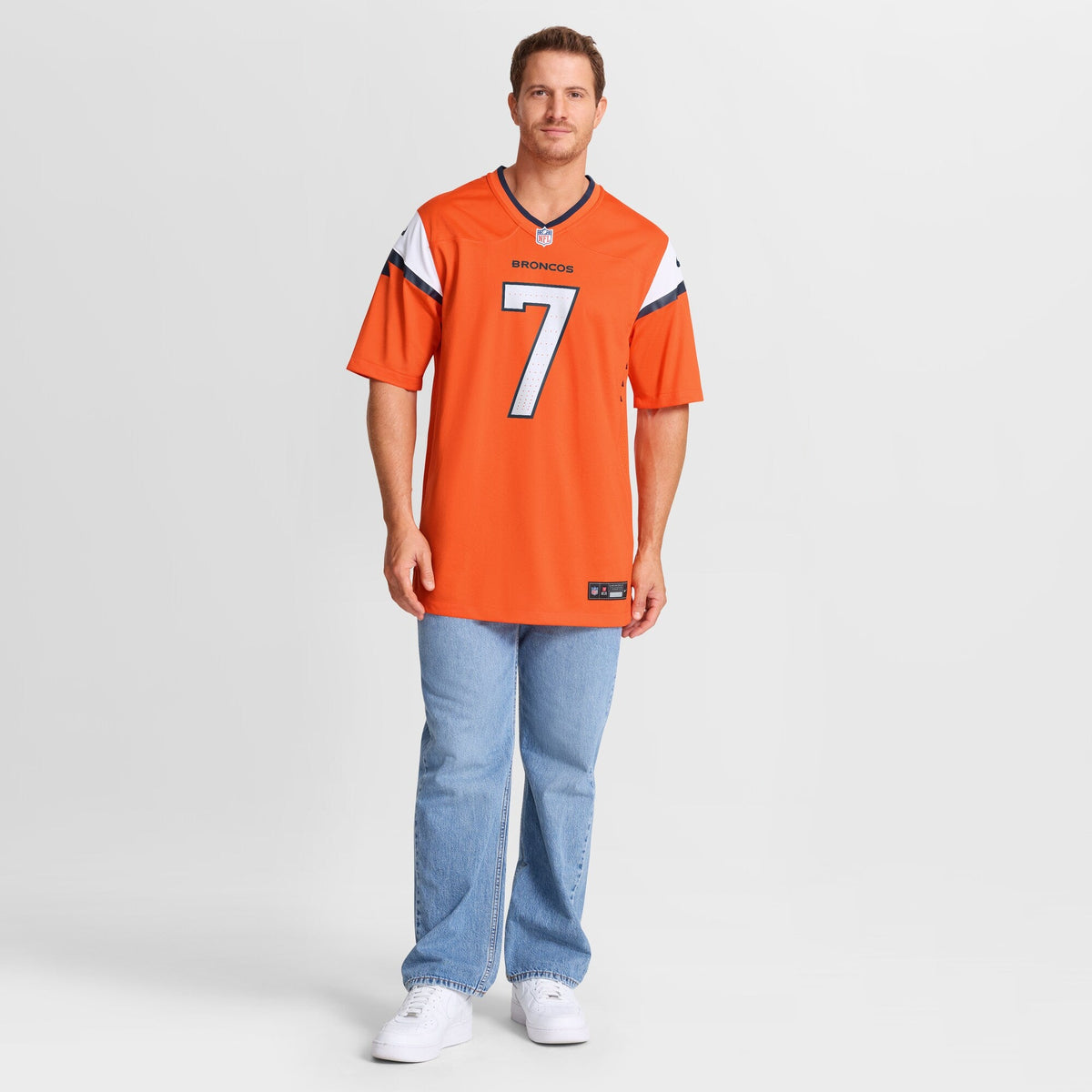 Denver Broncos John Elway Orange Team Retired Player Game Football Jersey