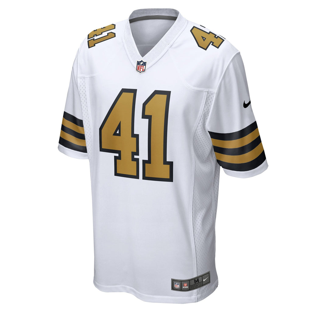 New Orleans Saints Alvin Kamara White Alternate Game Football Jersey