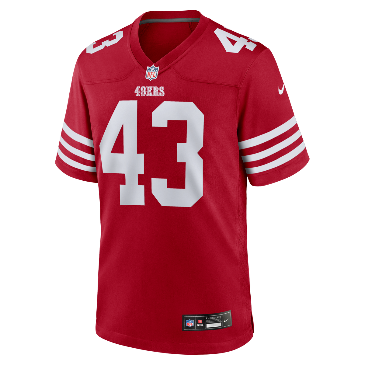 San Francisco 49ers Eric Kendricks Scarlet Team Game Football Jersey