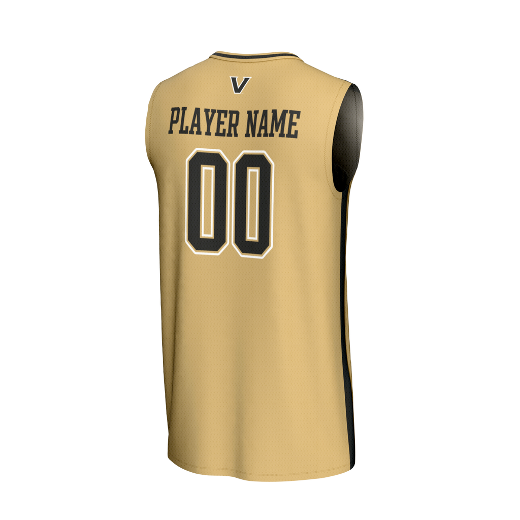 Vanderbilt Commodores NIL Pick-A-Player Lightweight Basketball Fashion Jersey - Gold