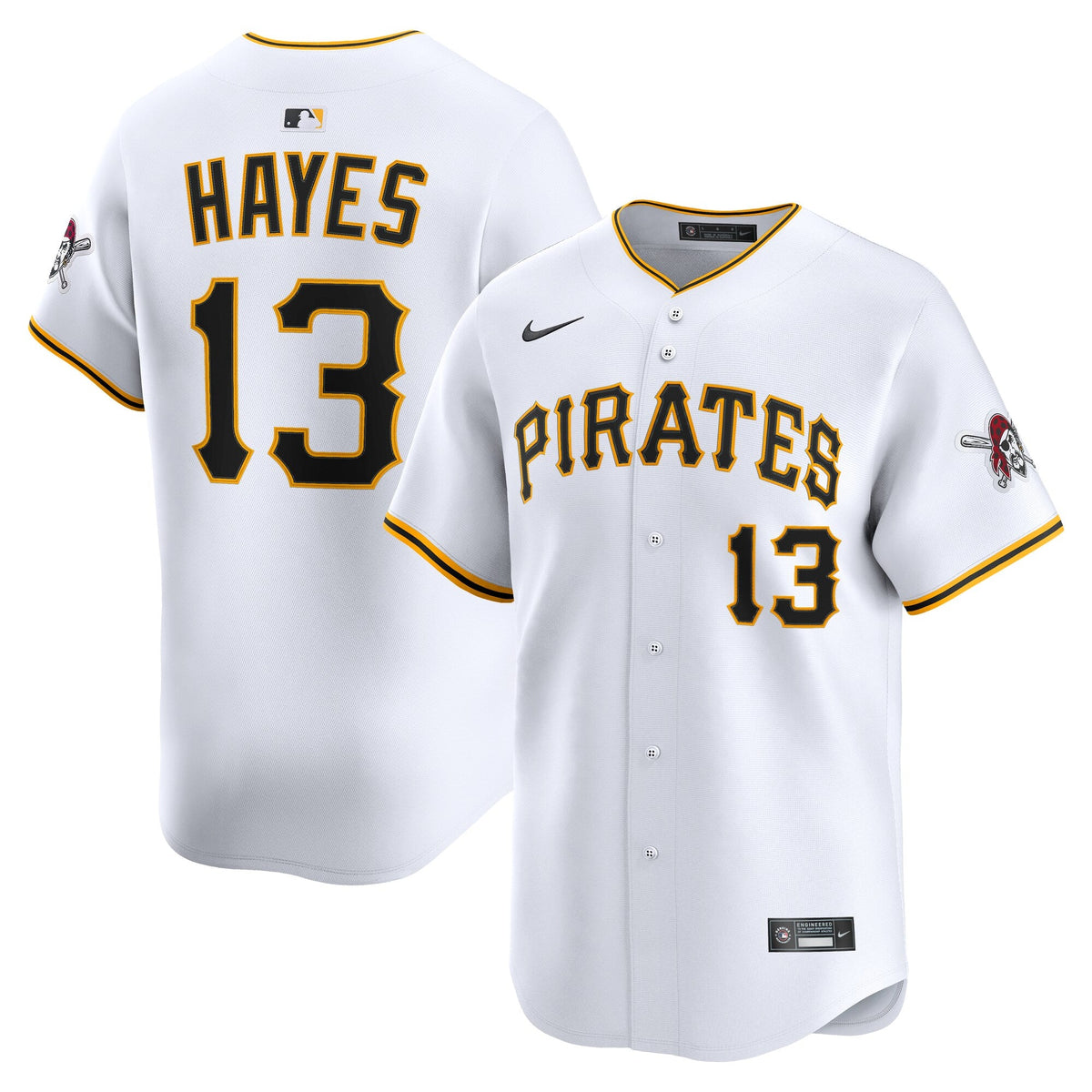Pittsburgh Pirates Ke'Bryan Hayes White Home Limited Player Baseball Jersey