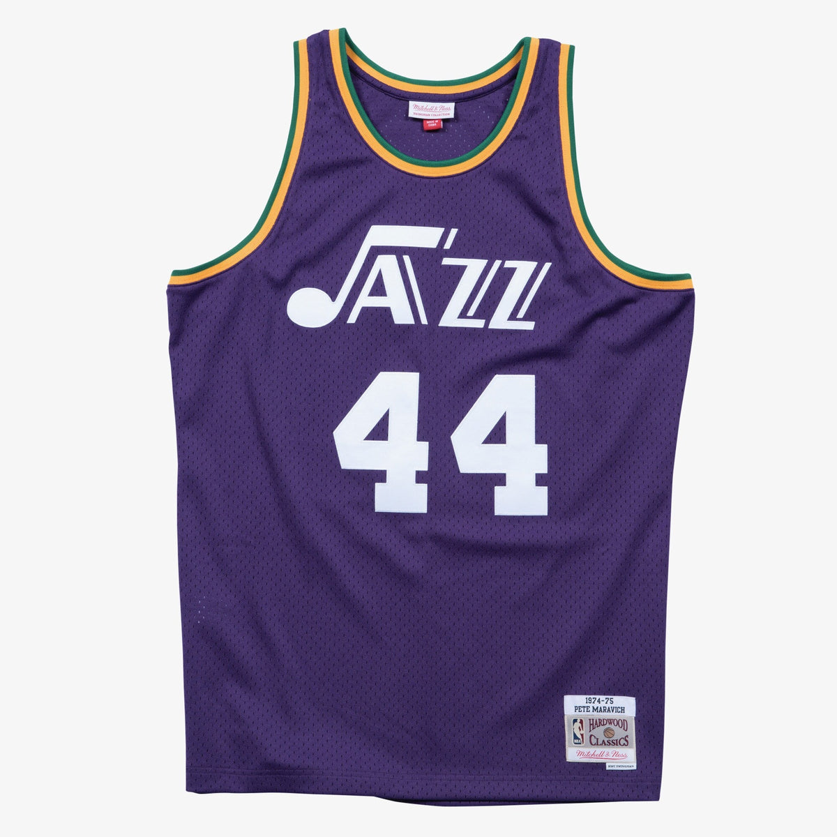 New Orleans Jazz Pete Maravich 1974 Swingman Road Jersey - Purple