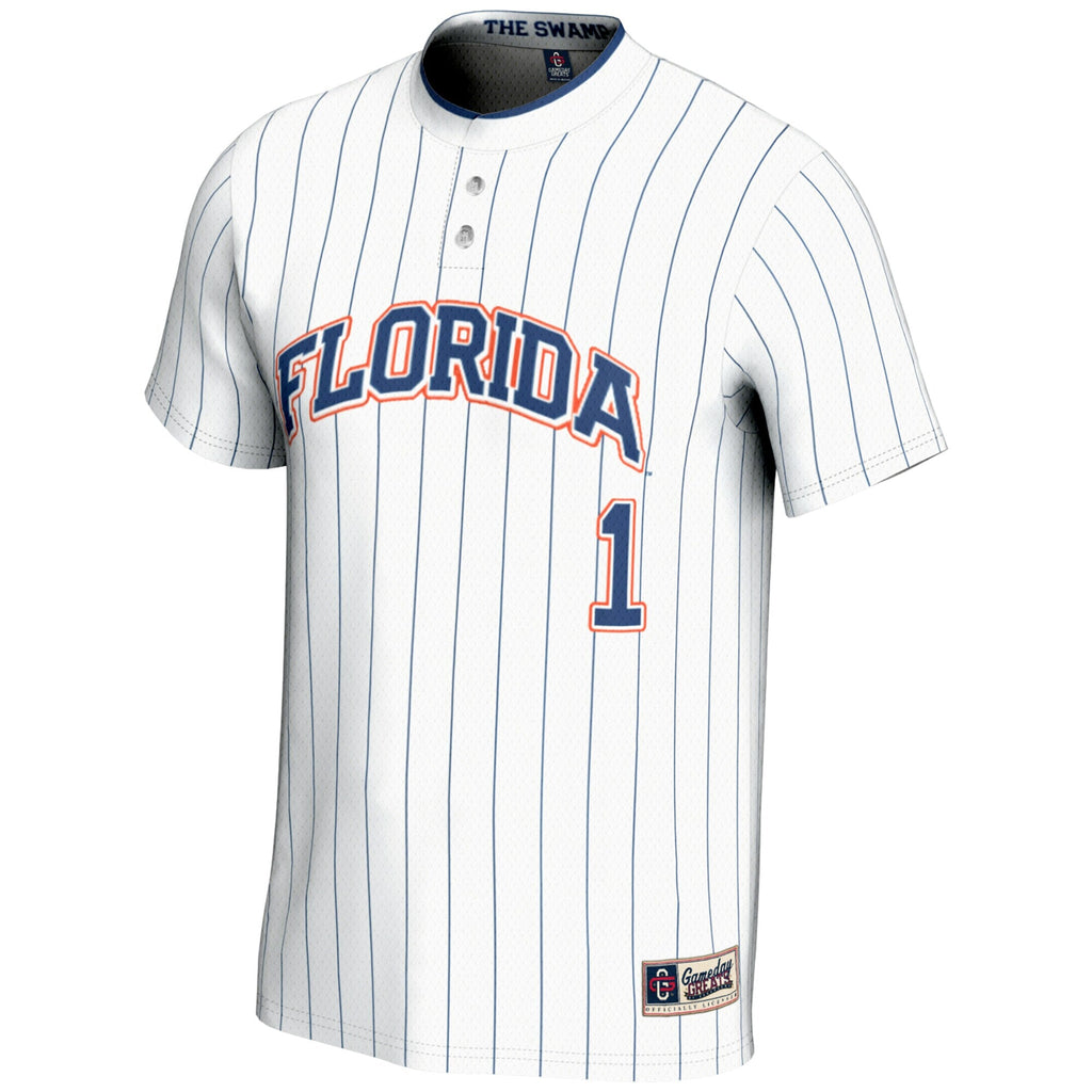 #1 Florida Gators Lightweight Softball Jersey - White