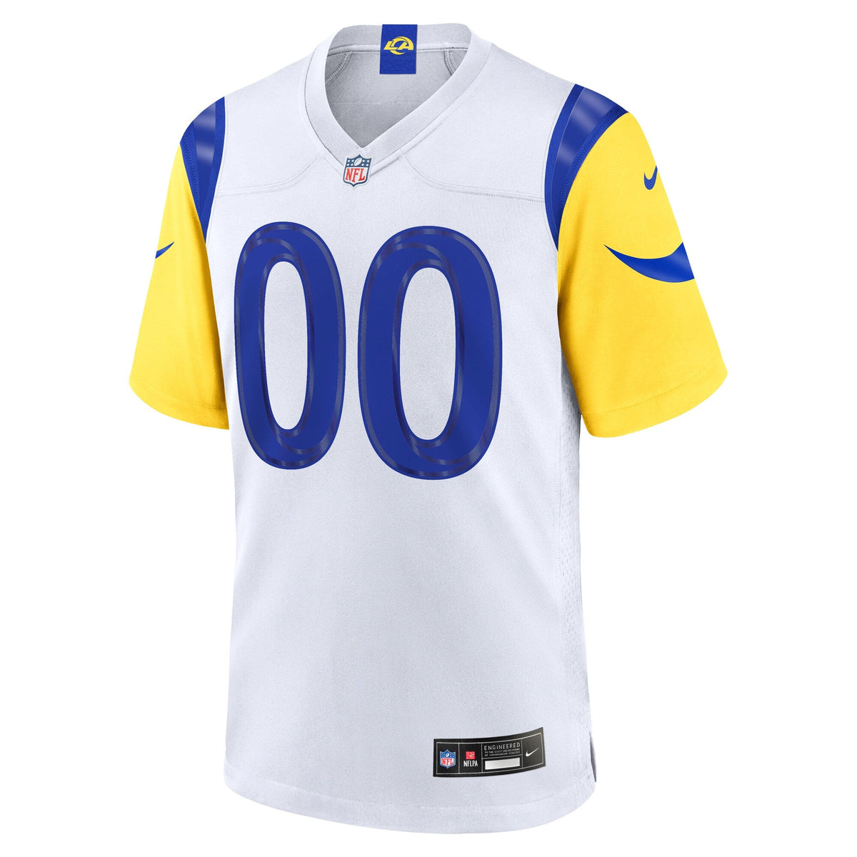 Los Angeles Rams White Custom Game Football Jersey