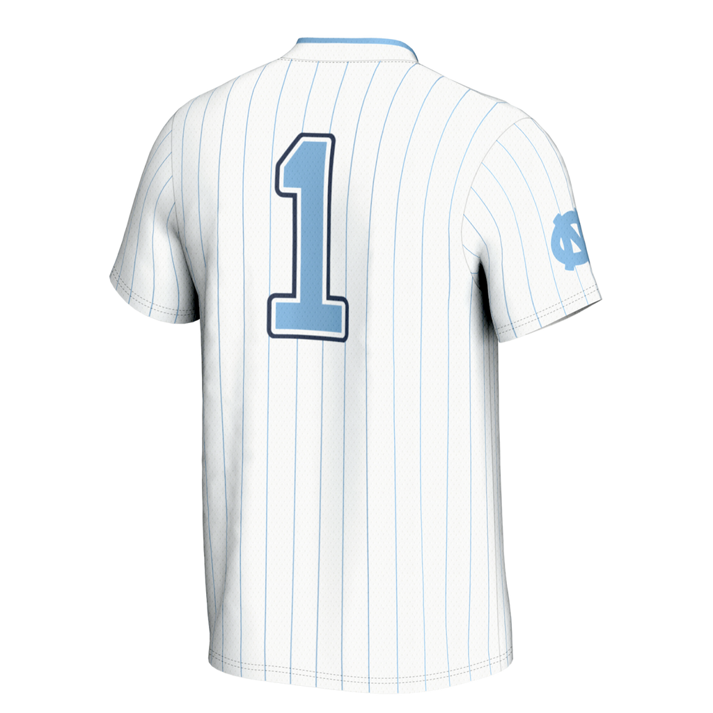 #1 White North Carolina Tar Heels Lightweight Softball Jersey