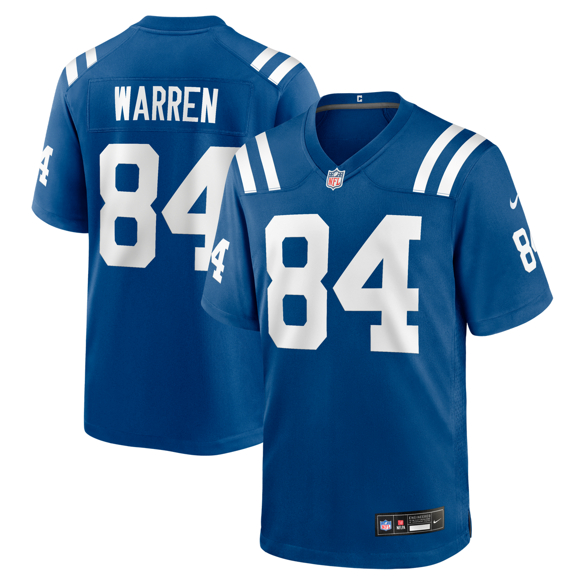 Indianapolis Colts Tyler Warren Royal Team Game Football Jersey