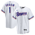 Texas Rangers White #1 Groom Home Replica Baseball Jersey