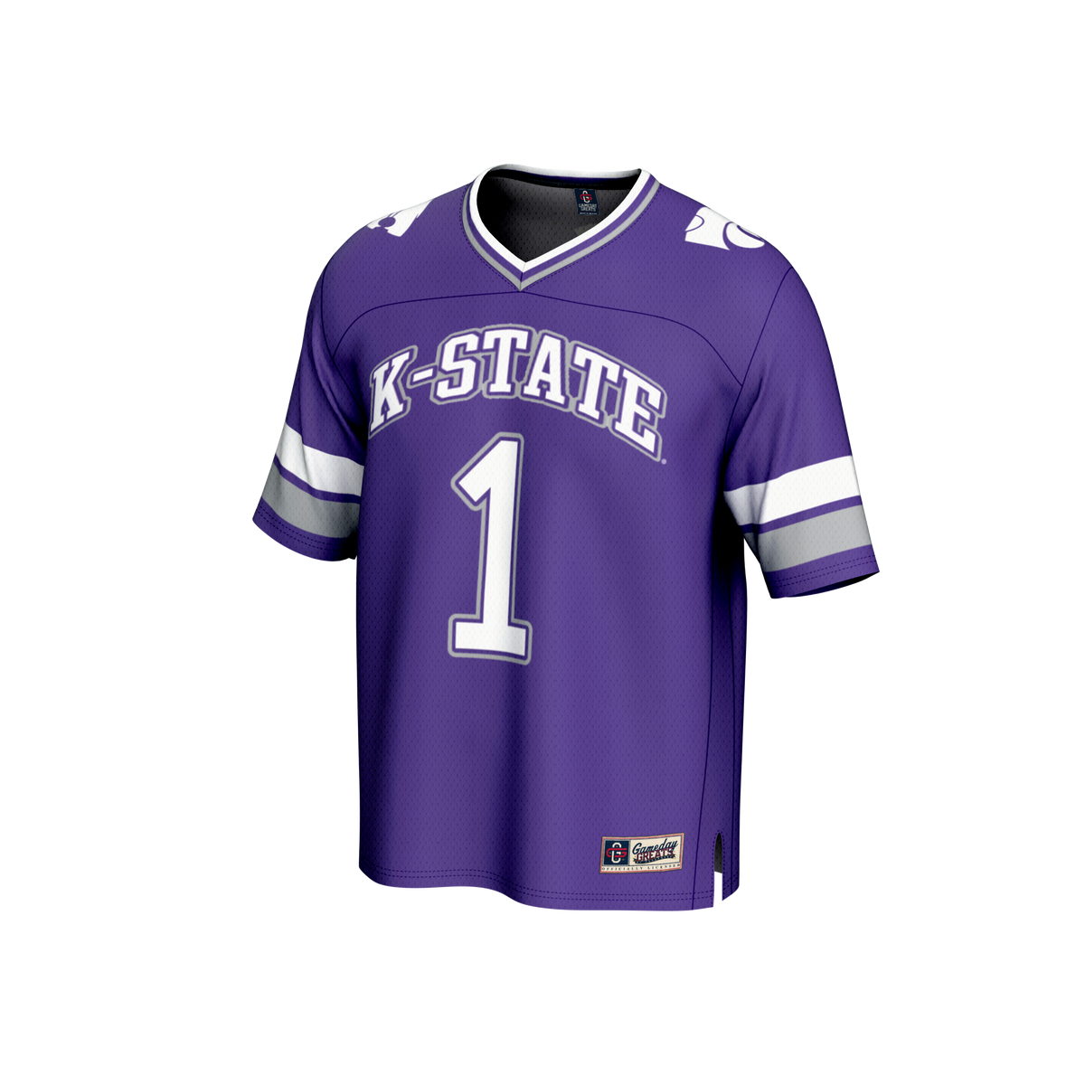 #1 Purple Kansas State Wildcats Lightweight Collegiate Football Fashion Jersey