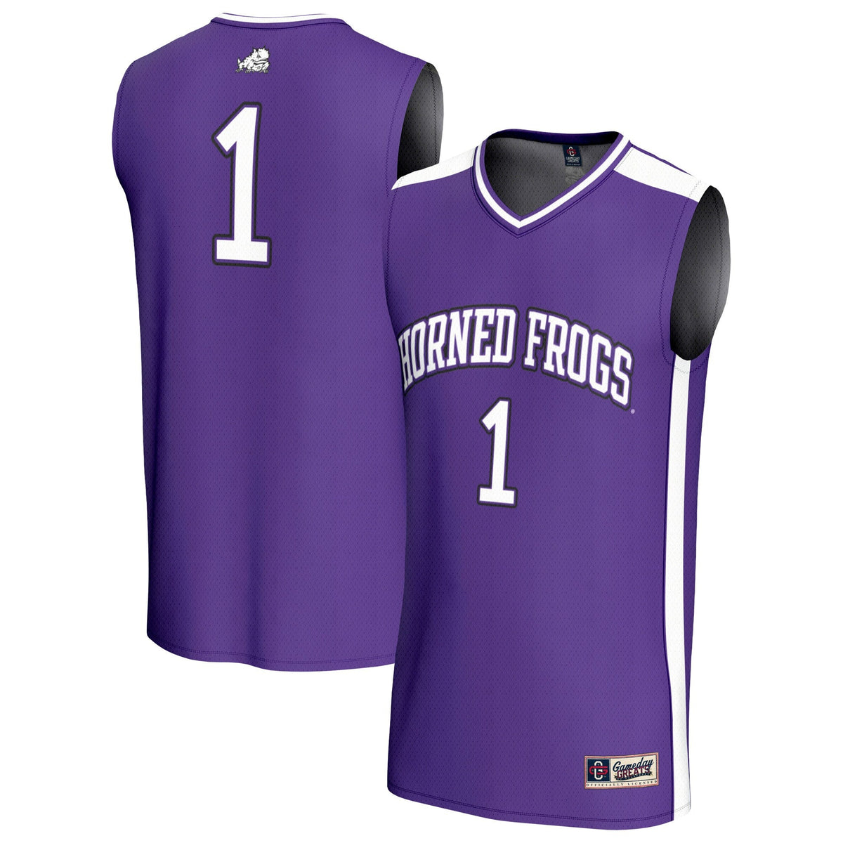 #1 TCU Horned Frogs Lightweight Collegiate Basketball Fashion Jersey - Purple