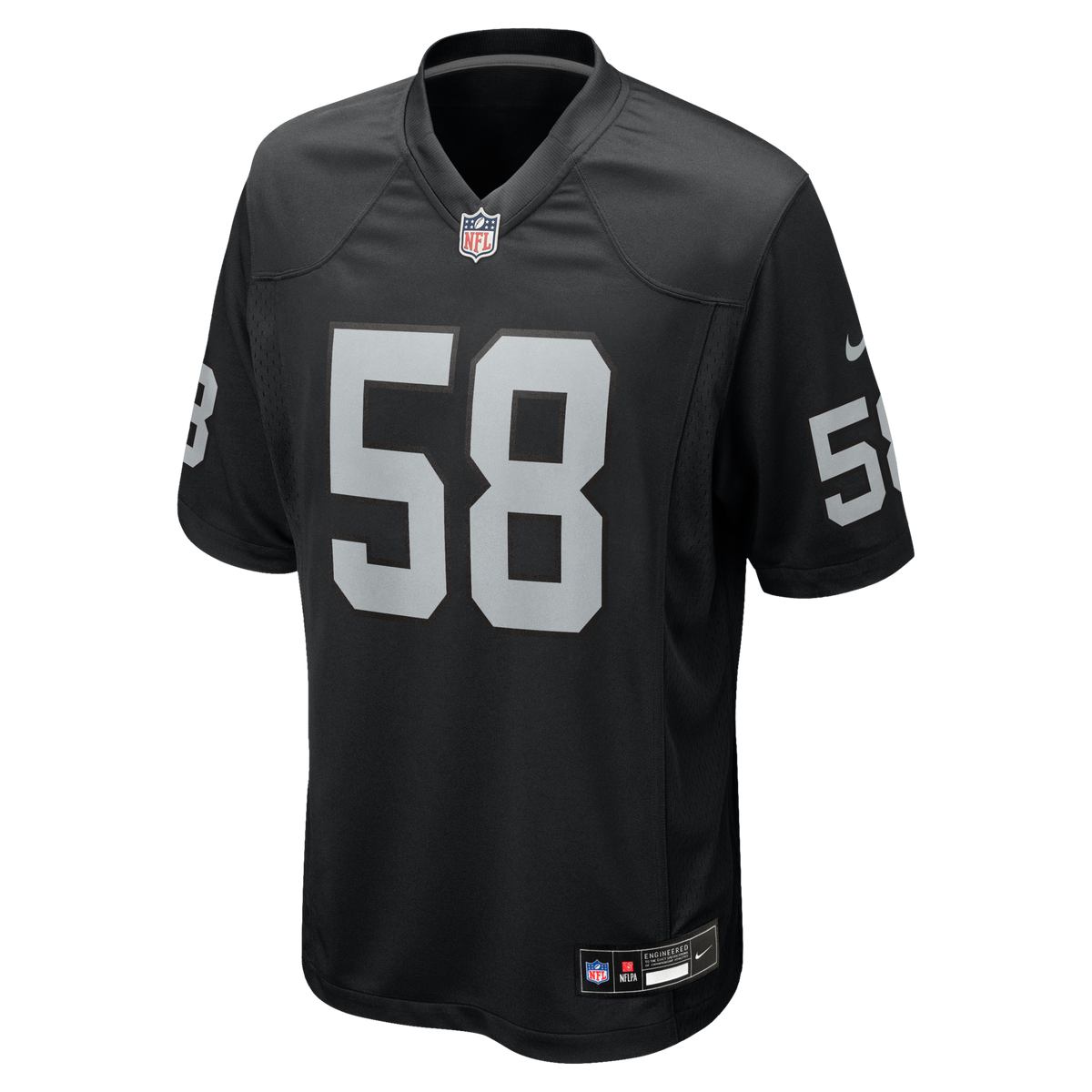 Las Vegas Raiders Jackson Powers-Johnson Black Team Game Football Jersey