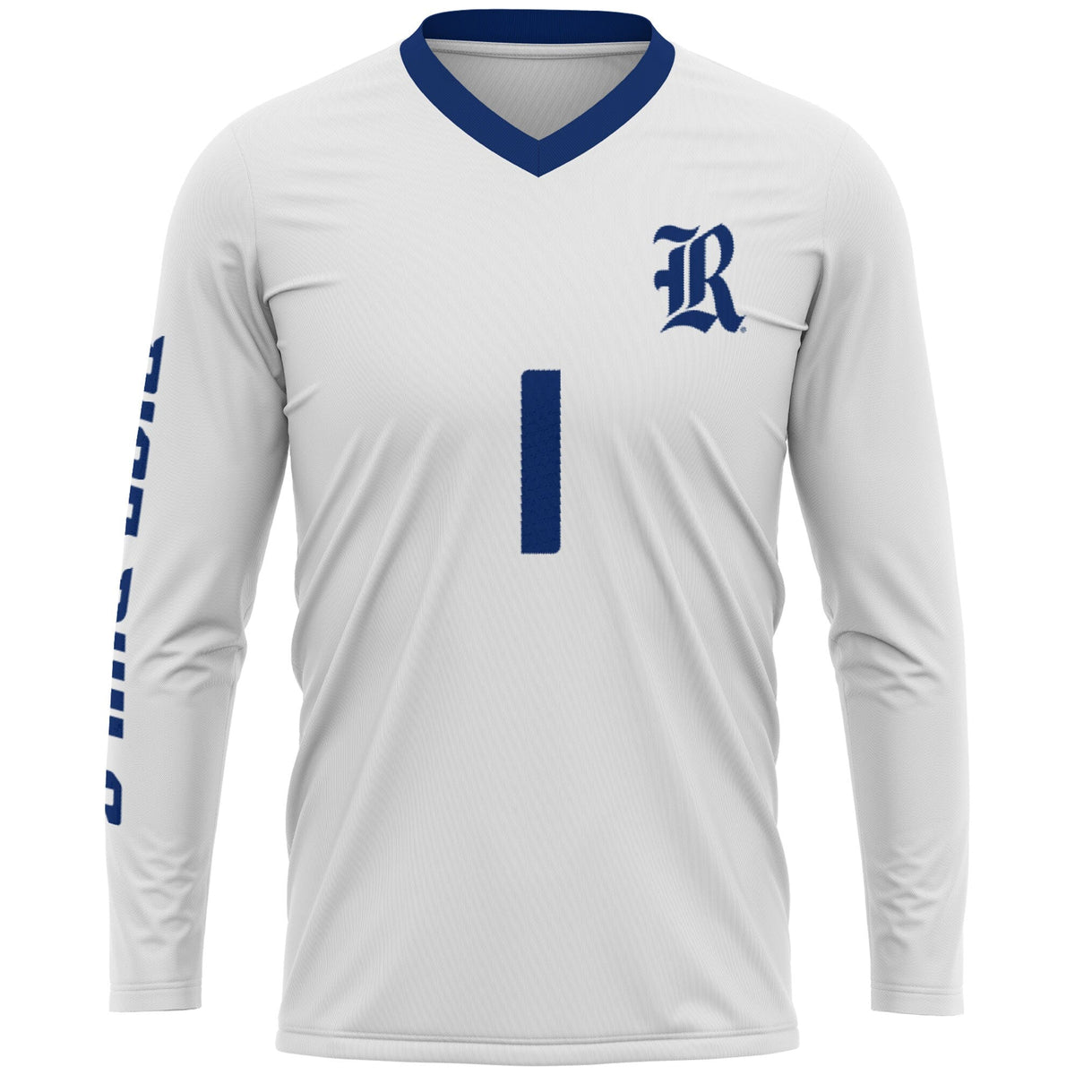 #1 Rice Owls Lightweight Volleyball Jersey - White