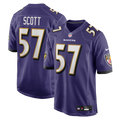 Baltimore Ravens Bart Scott Purple Game Retired Player Football Jersey