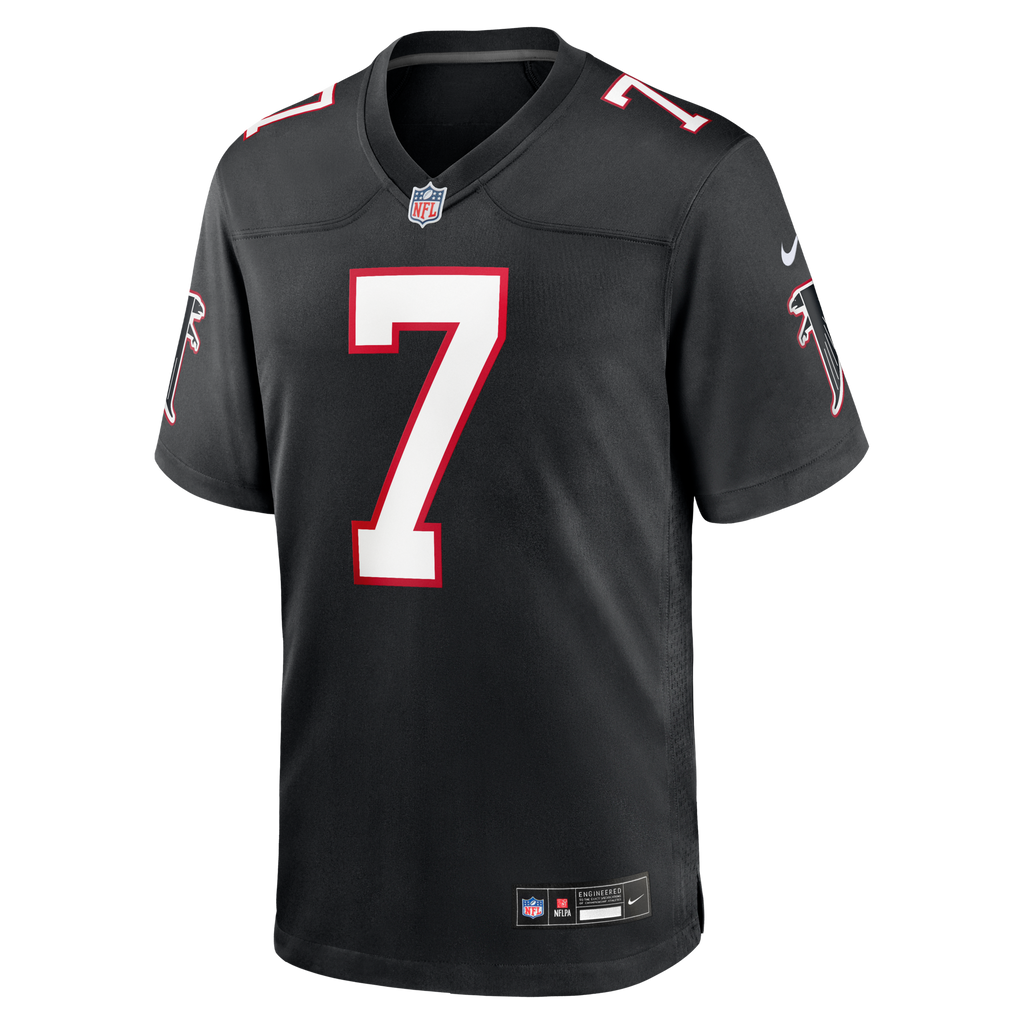 Atlanta Falcons Bijan Robinson Black Throwback Game Football Jersey