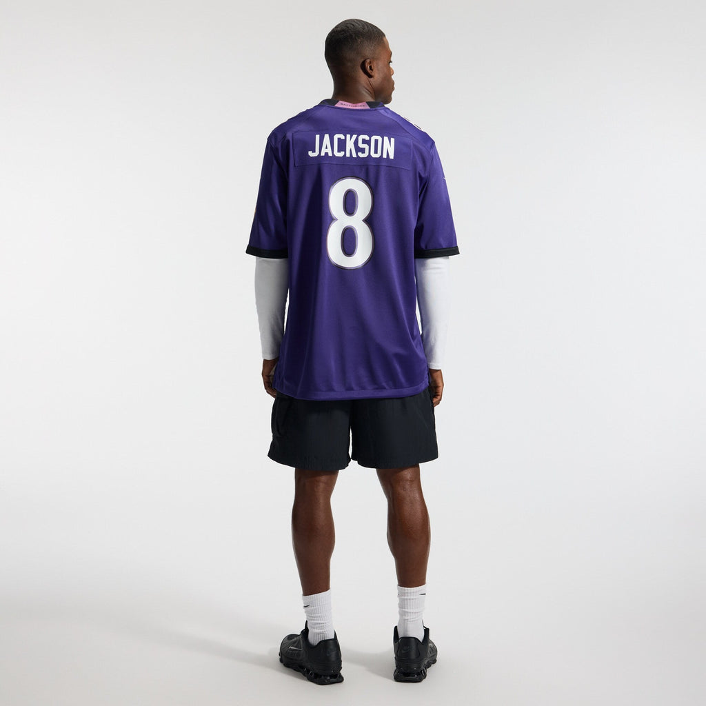Baltimore Ravens Lamar Jackson Purple Team Game Football Jersey