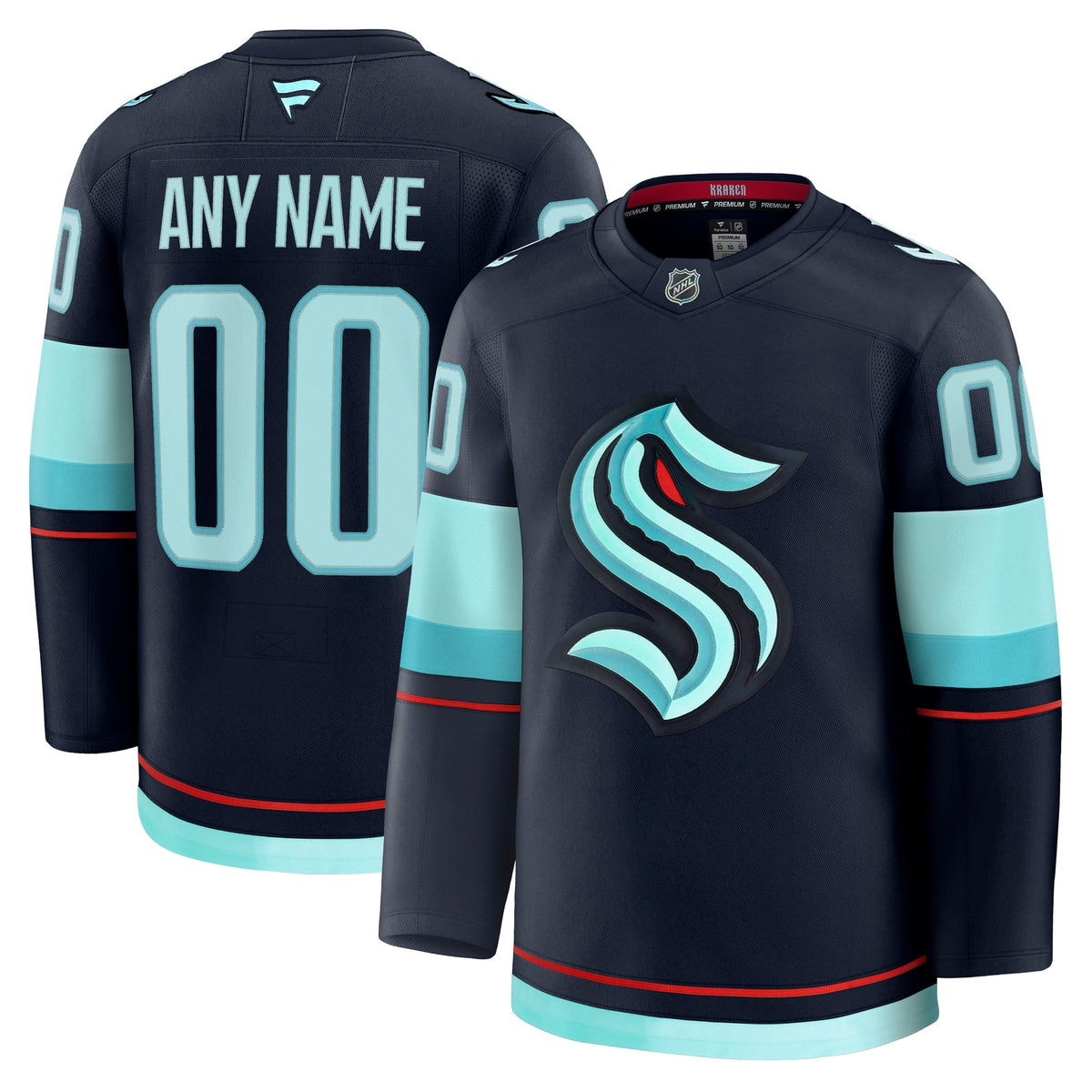 Seattle Kraken Deep Sea Blue Home Premium Custom Jersey