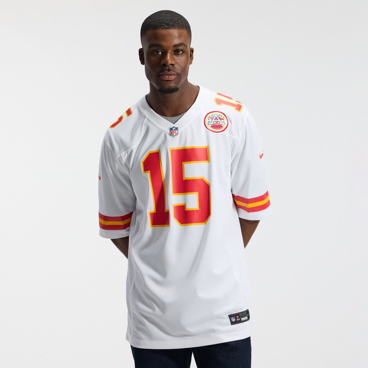 Kansas City Chiefs Patrick Mahomes White Game Football Jersey
