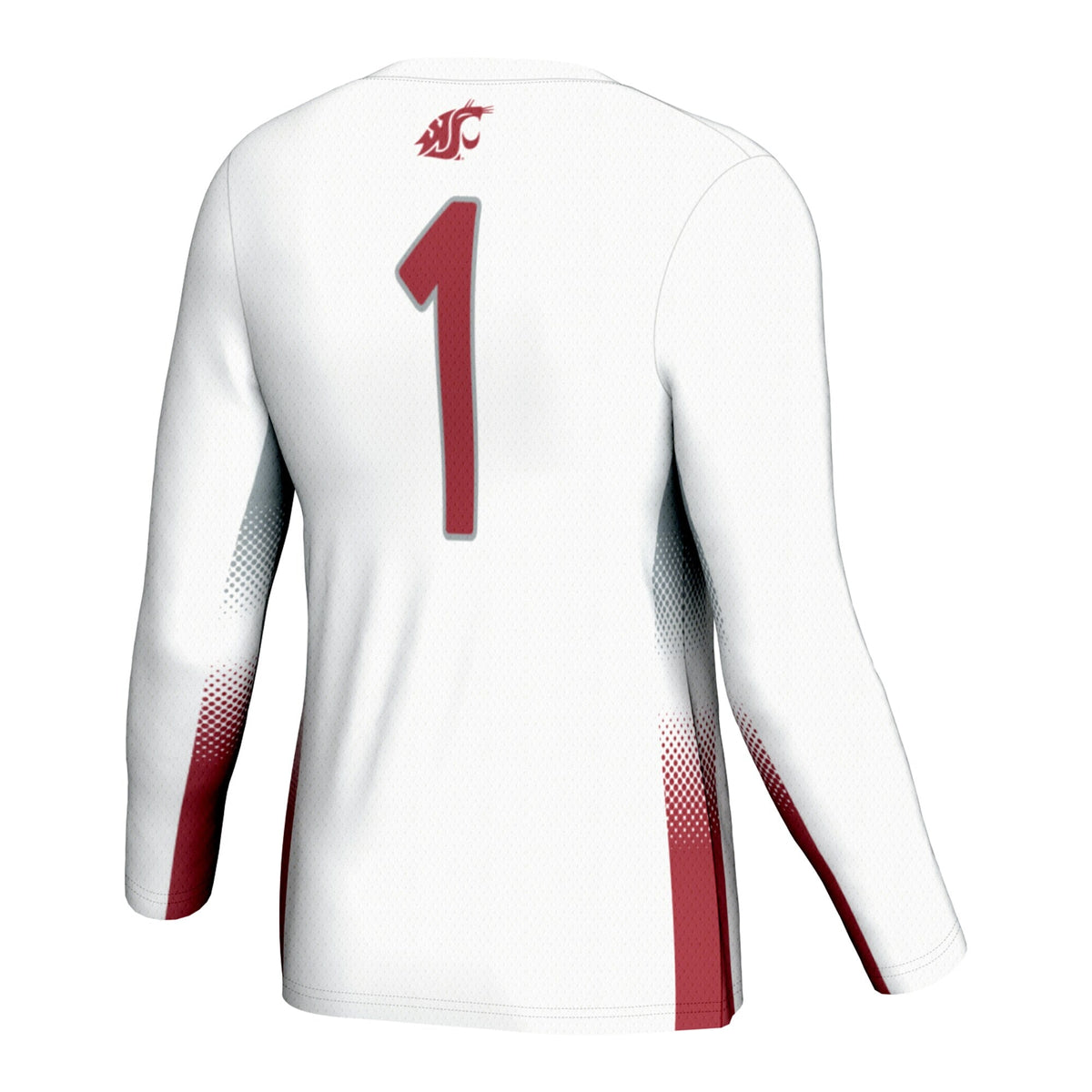 #1 Washington State Cougars Lightweight Volleyball Jersey - White
