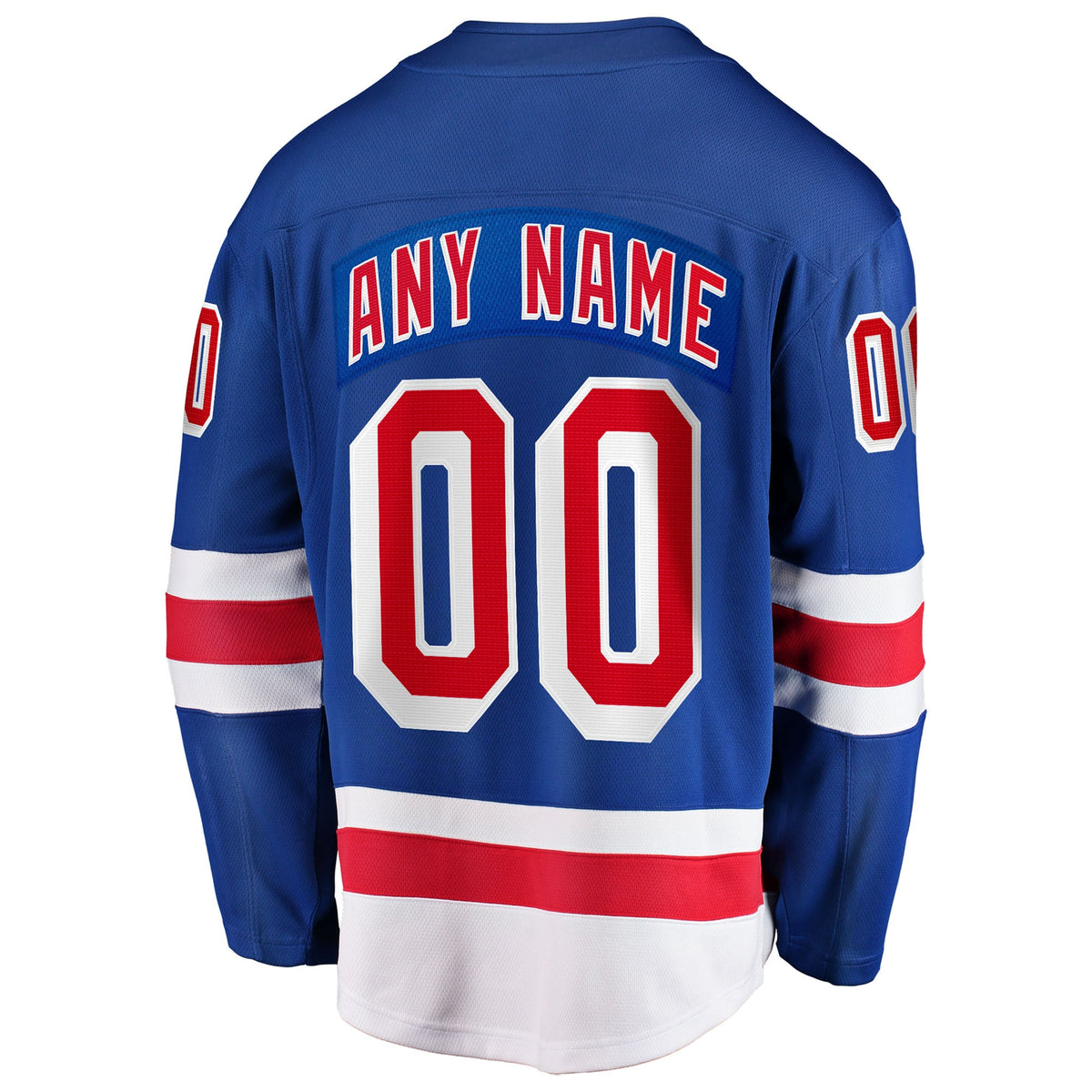 New York Rangers Blue Home Breakaway Custom Hockey Jersey