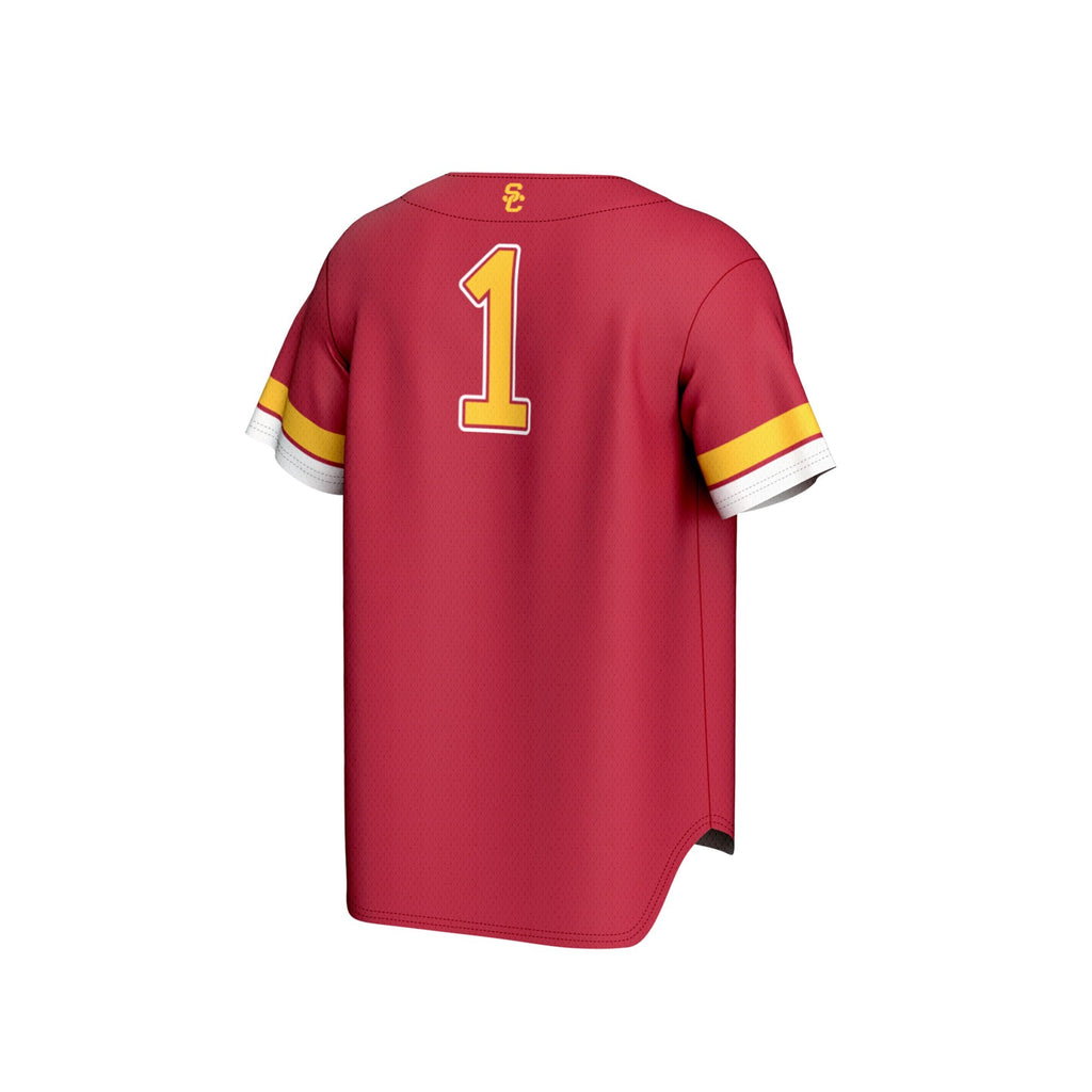 #1 Cardinal USC Trojans Collegiate Baseball Fashion Jersey