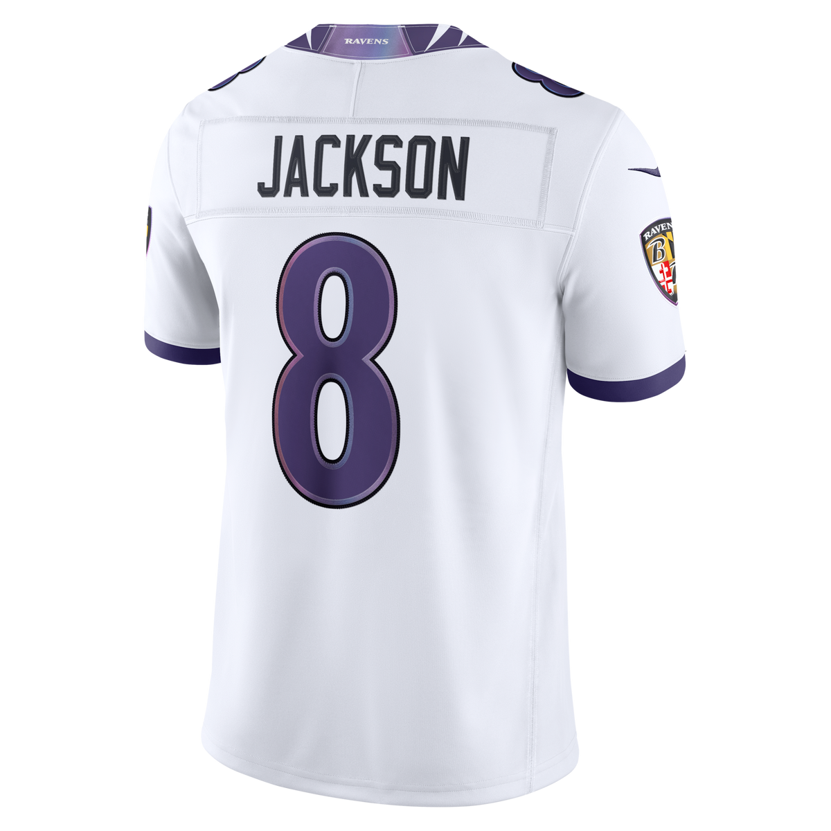 Baltimore Ravens Lamar Jackson White Vapor F.U.S.E. Stitched Limited Football Jersey